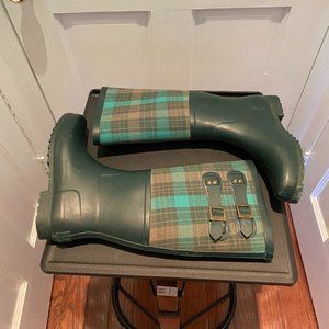 Green/Plaid Ugg Rainboots